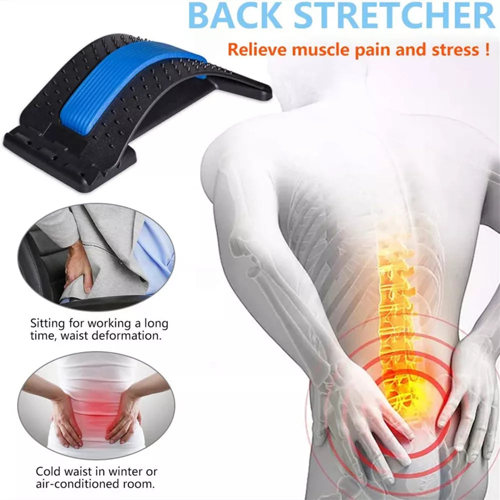 BACK STRETCHER |Lumbar back pain relief device for men and women