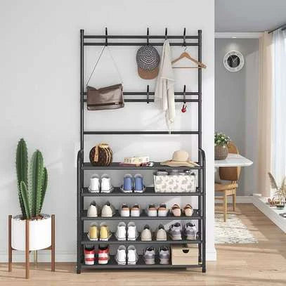 SHOE RACK WITH COAT RACK